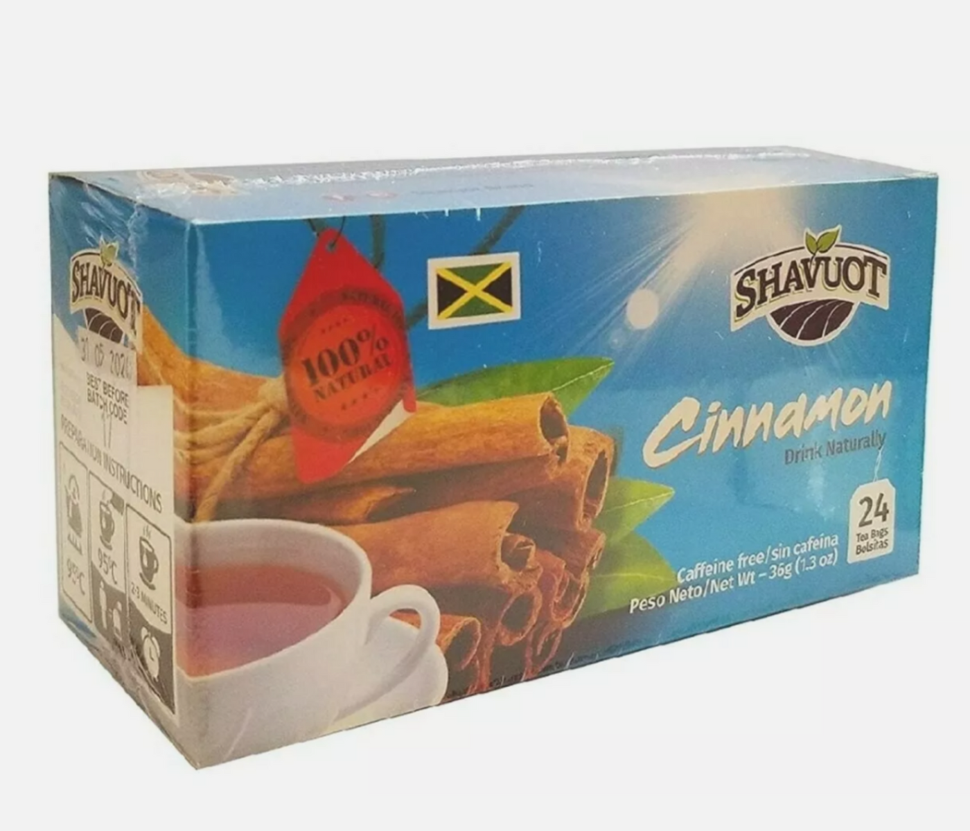 Shavuot Cinnamon Tea Natural Drink 24 Bags