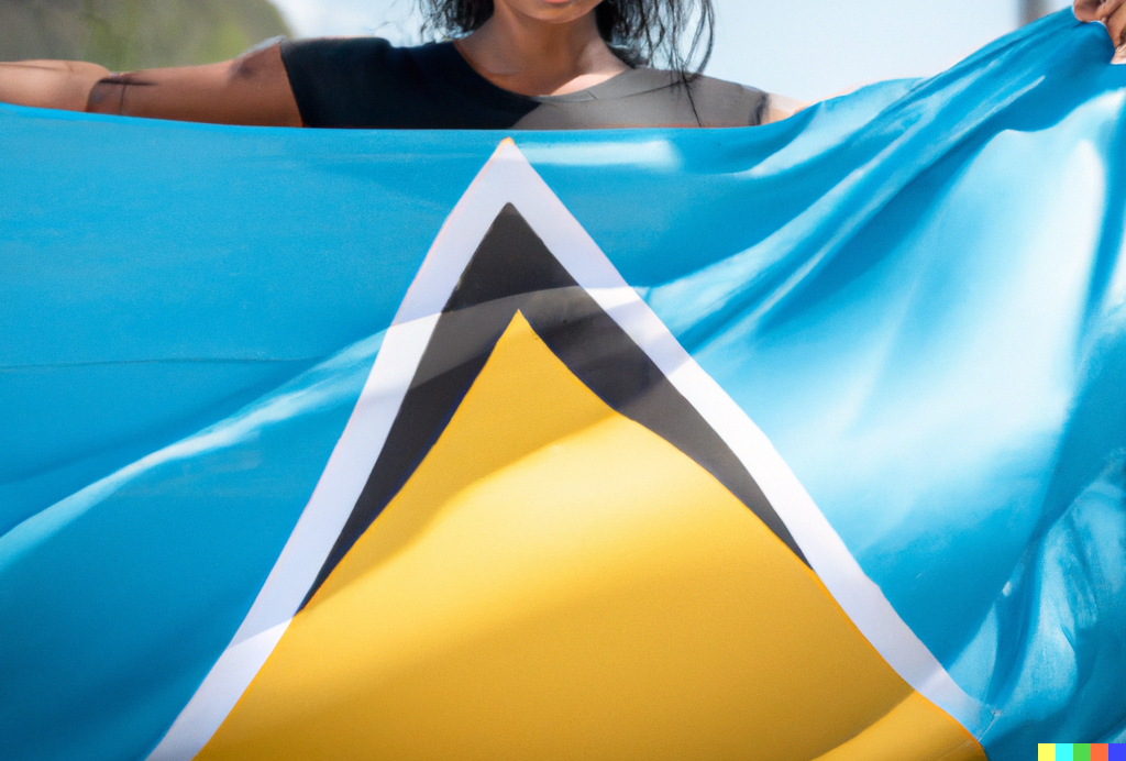 Saint Lucia Flag - 5ft x 3ft / 150cm x 90cm
