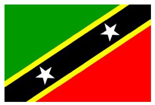 Black tote bag with St Kitts flag detail
