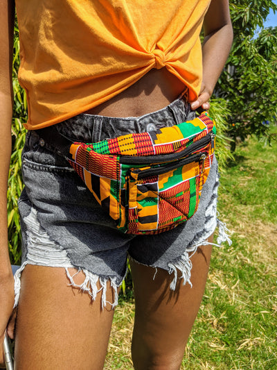 African Print Waist Bag