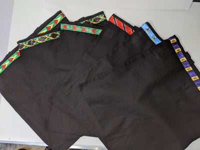 Black tote bag with Guyana flag detail