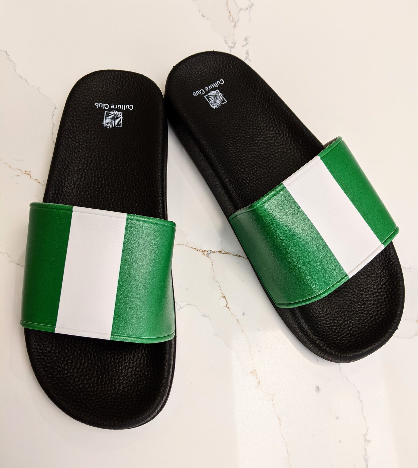 Nigeria Flag Sliders - Black Sole