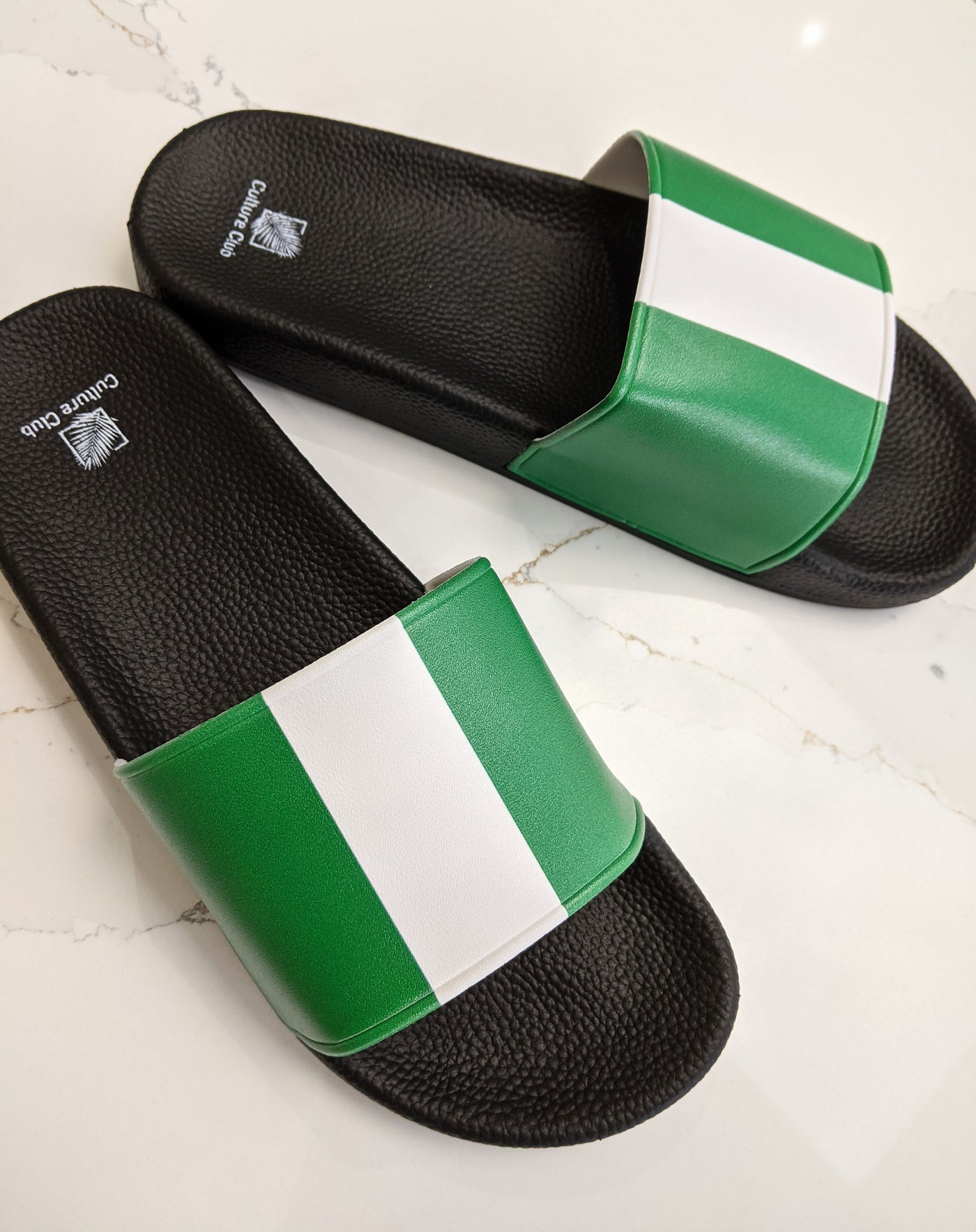 Nigeria Flag Sliders - Black Sole