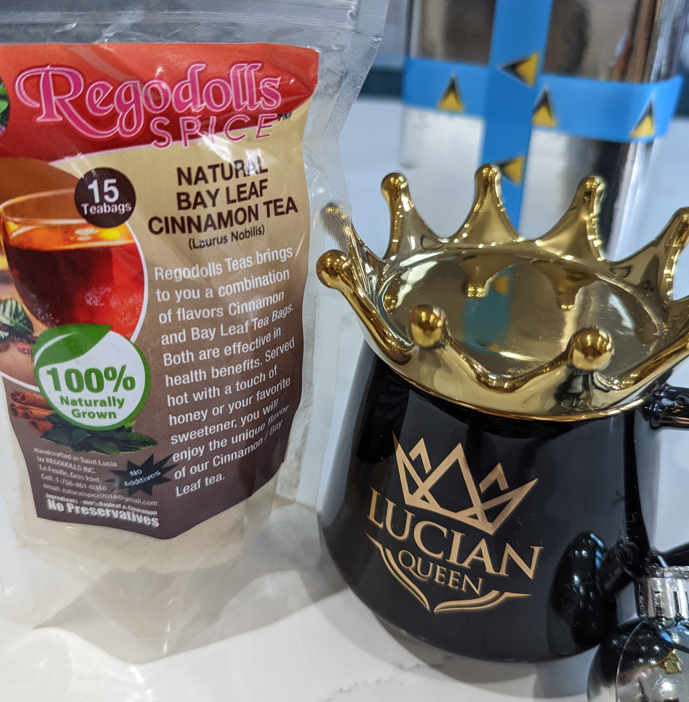 Saint Lucia Mug and Herbal Tea
