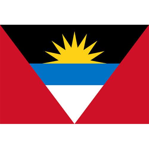Black T-shirt with Antigua Flag strip